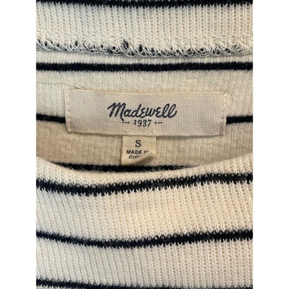 Madewell Striped Sleeveless Mock Neck Tank Top - Women's Size Small - Picture 6 of 7